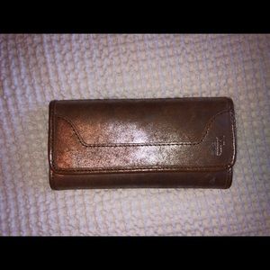 Gold distressed look Frye wallet